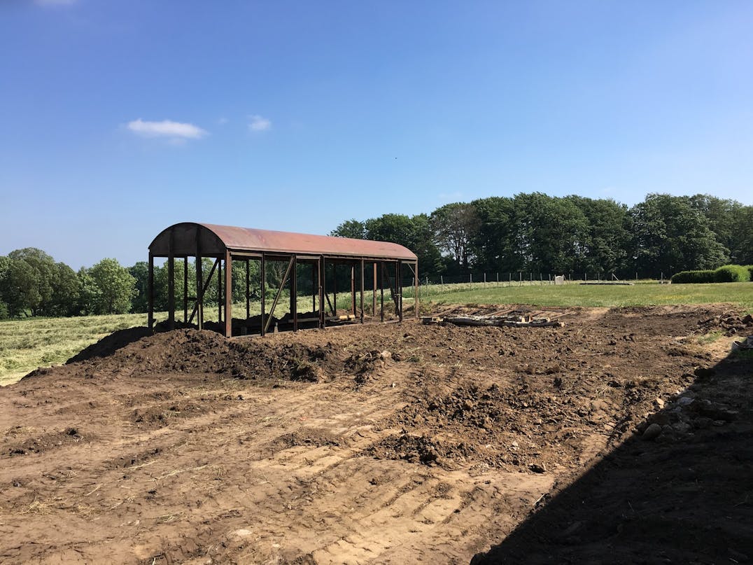 Orangeri af gammel godsvogn Orangeri af gammel godsvogn